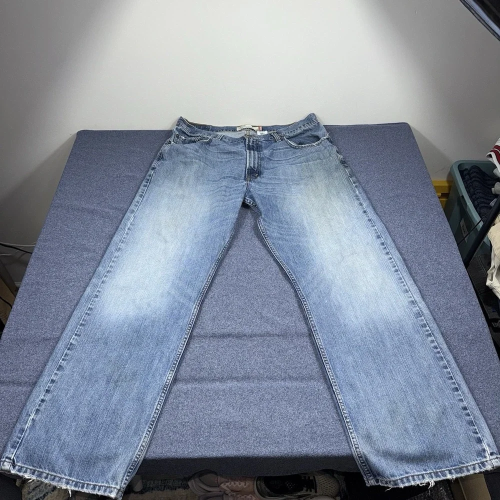Levis Jeans 36x32 Blue 569 Loose Straight Wide Leg Baggy Fade Street Skater